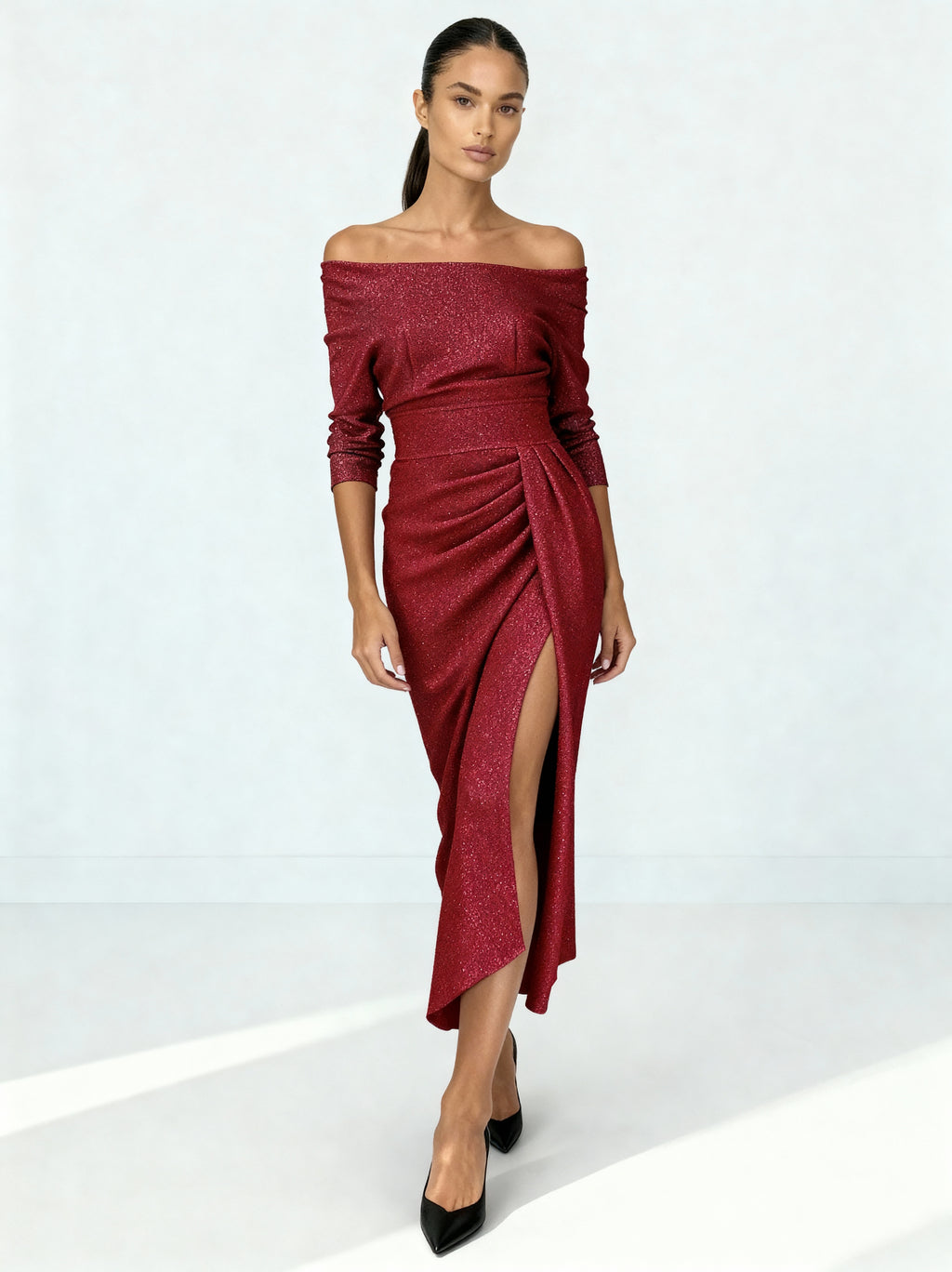 Women’s Off Shoulder Evening Dress Maxi