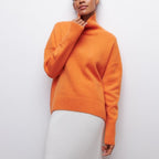 Women’s Oversized Turtleneck Sweater  Long Sleeve