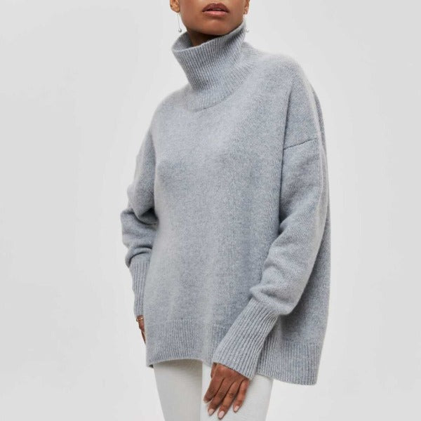 Women’s Oversized Turtleneck Sweater  Long Sleeve