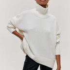 Women’s Oversized Turtleneck Sweater  Long Sleeve