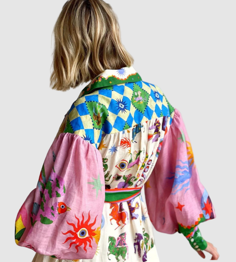 Women’s Printed Shirt Dress Maxi