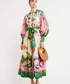 Women’s Printed Shirt Dress Maxi