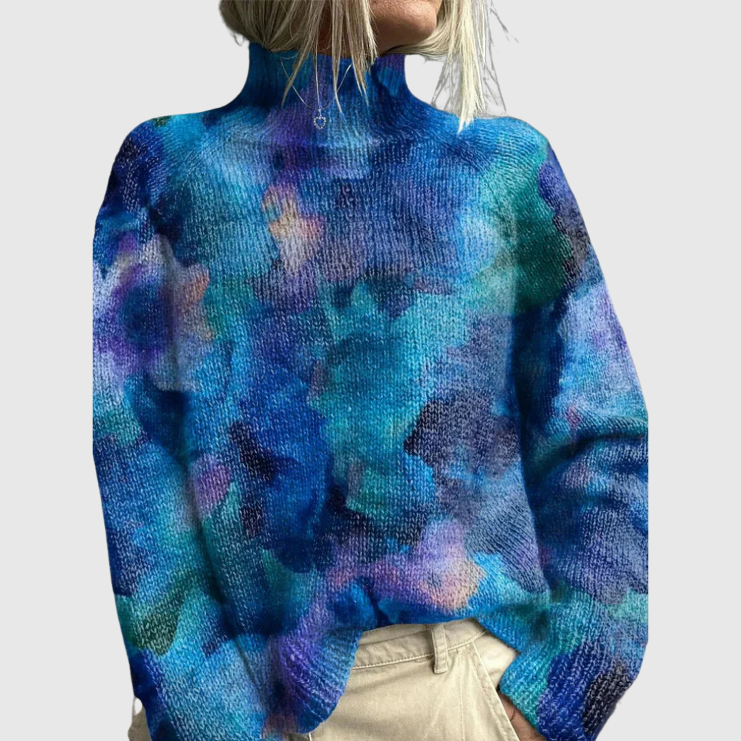 Women’s Printed Turtleneck Sweater