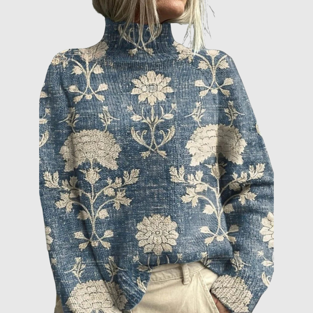 Women’s Printed Turtleneck Sweater