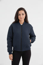 Women’s Quilted Bomber Jacket Zip Up
