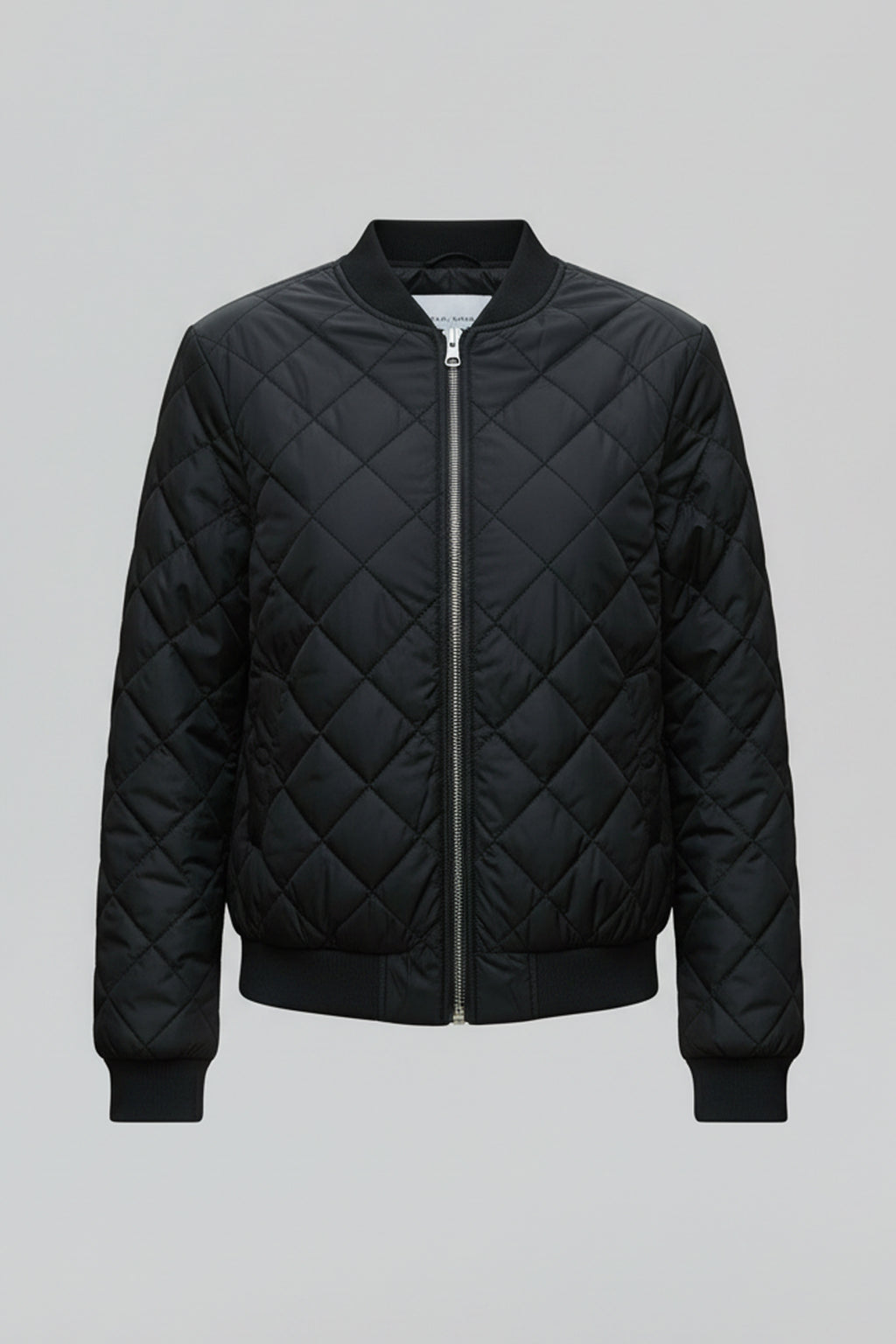 Women’s Quilted Bomber Jacket Zip Up