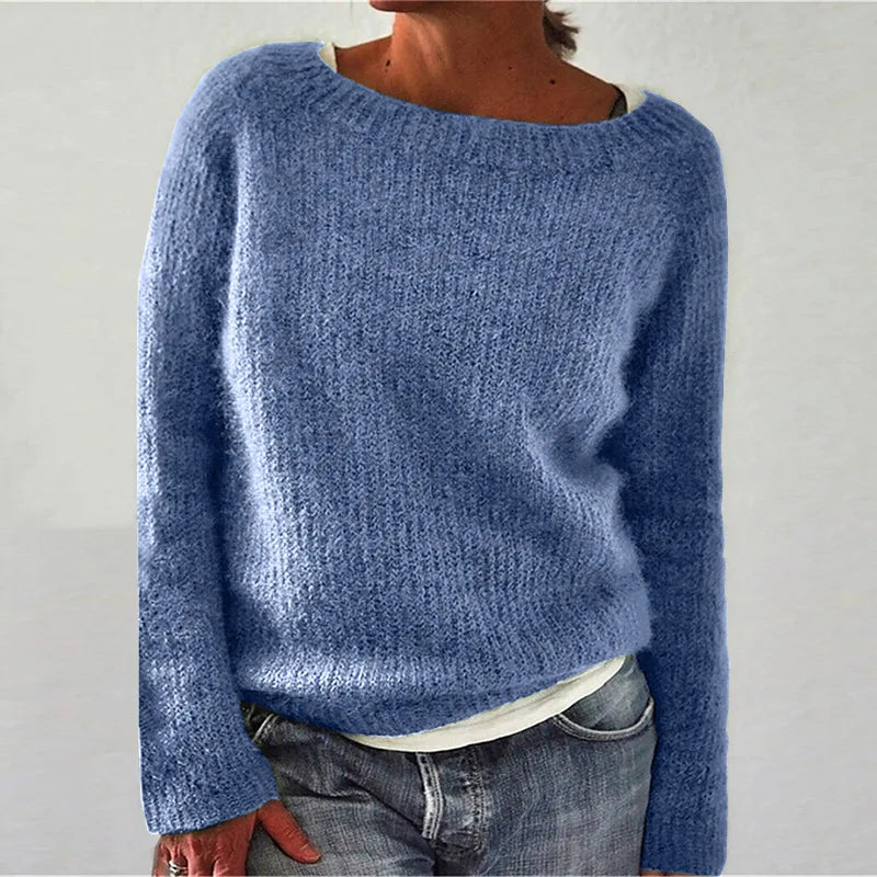 Women’s Round Neck Sweater Long Sleeve