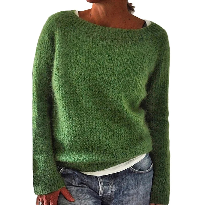 Women’s Round Neck Sweater Long Sleeve