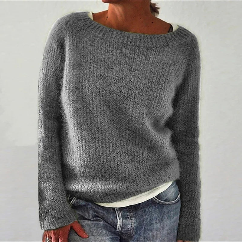 Women’s Round Neck Sweater Long Sleeve