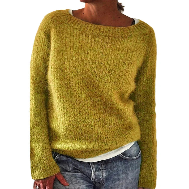 Women’s Round Neck Sweater Long Sleeve