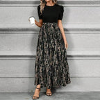 Women’s Short Sleeve Floral Dress Maxi