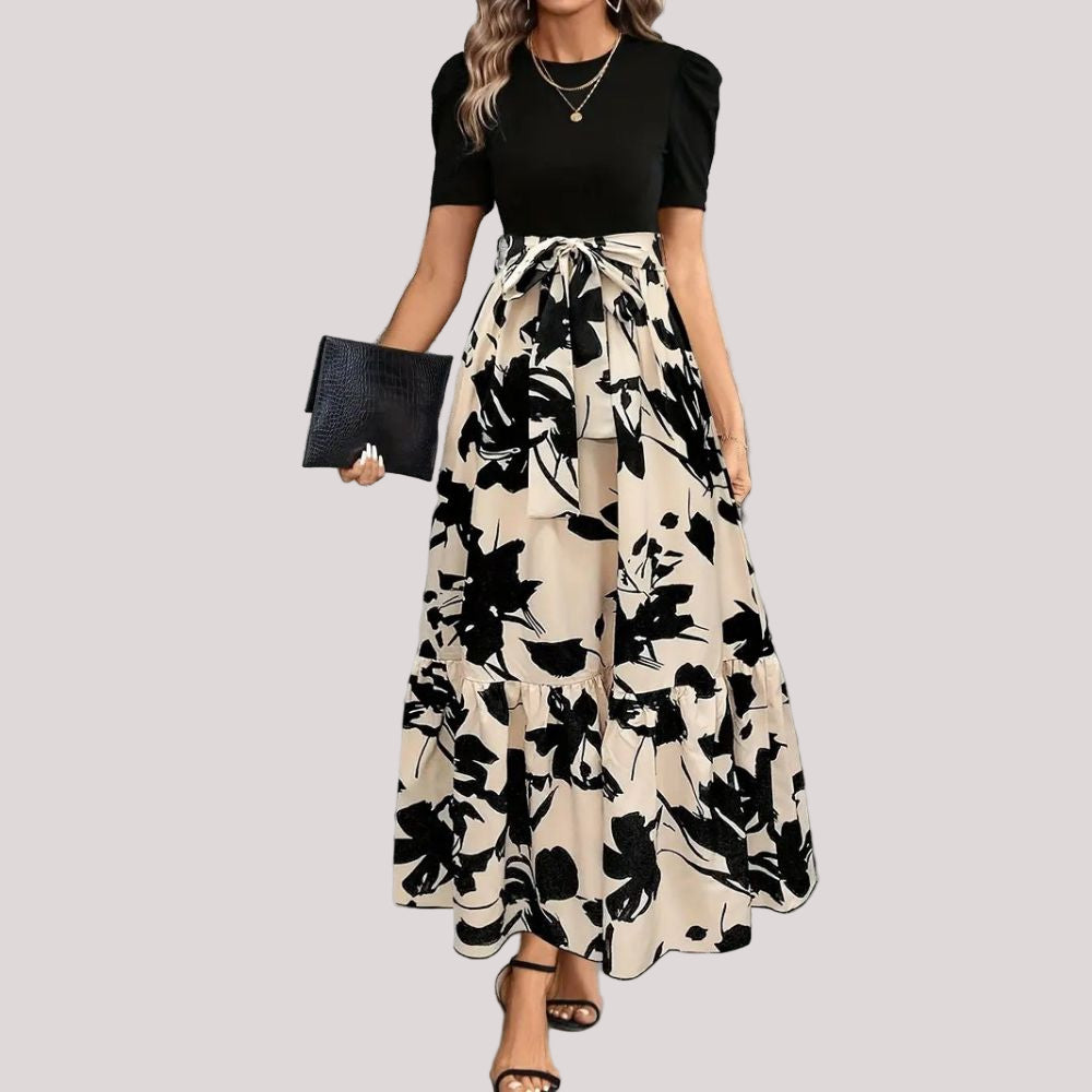 Women’s Short Sleeve Floral Dress Maxi