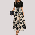 Women’s Short Sleeve Floral Dress Maxi