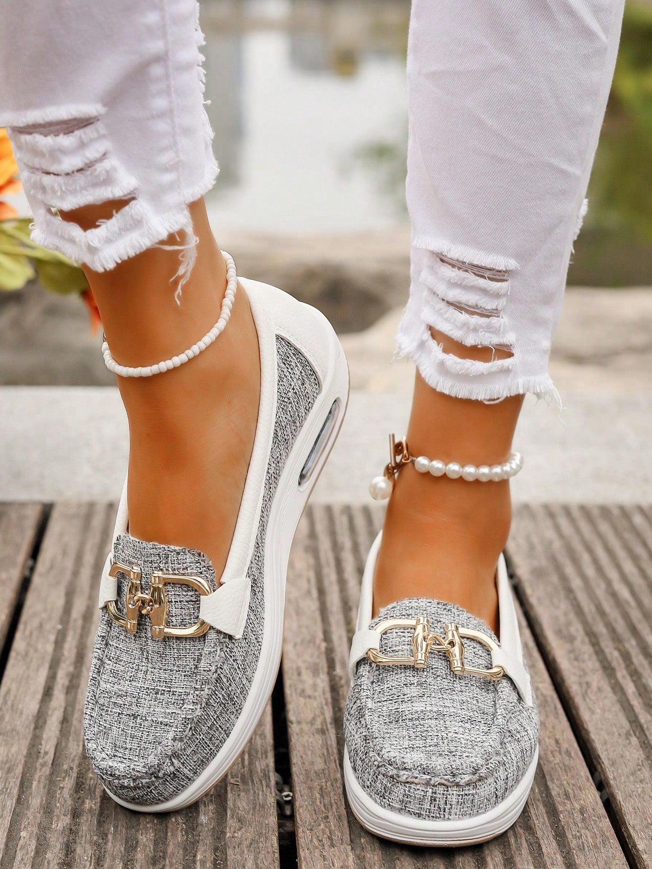 Women’s Slip On Loafers Lace Up