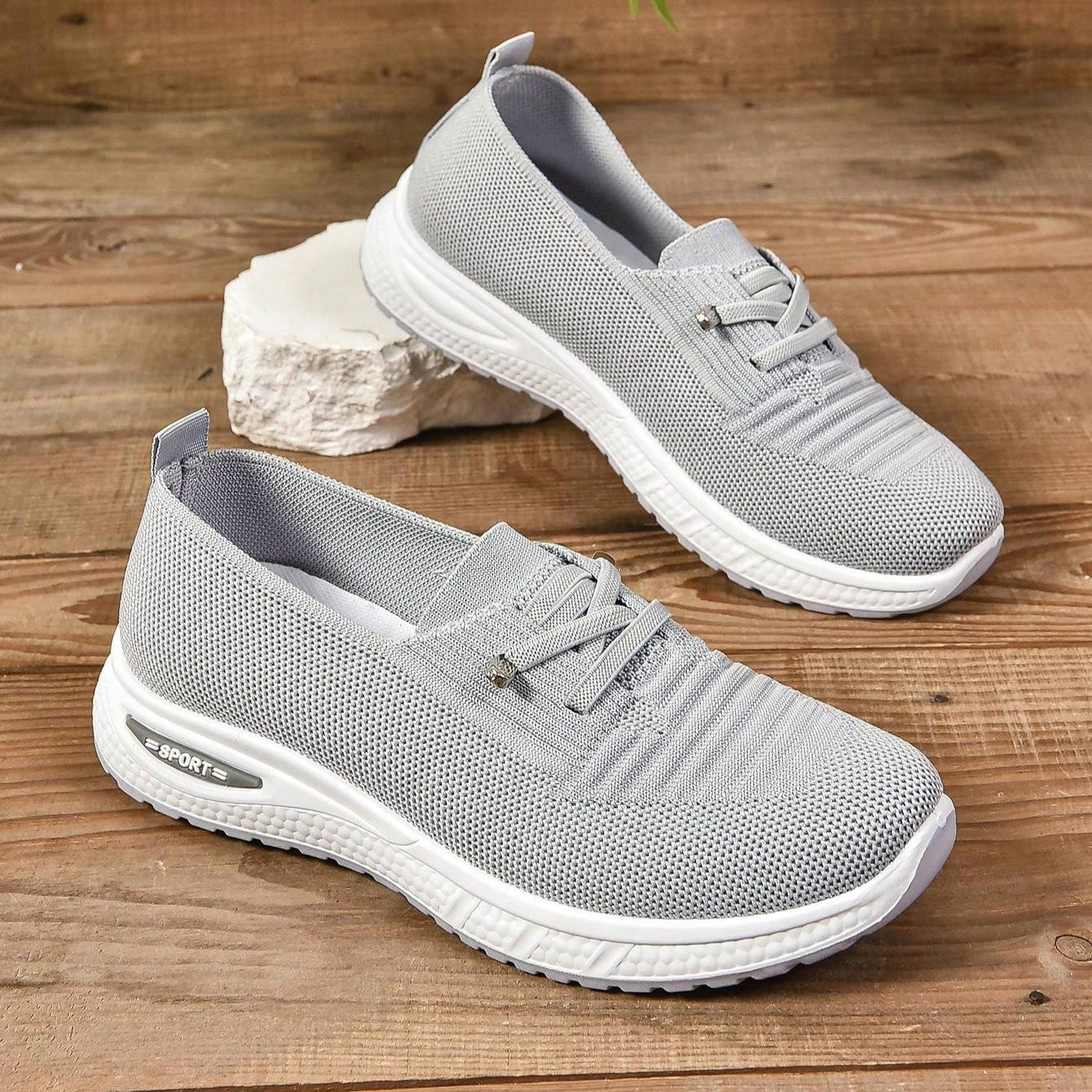 Women’s Slip On Walking Sneakers Lace Up