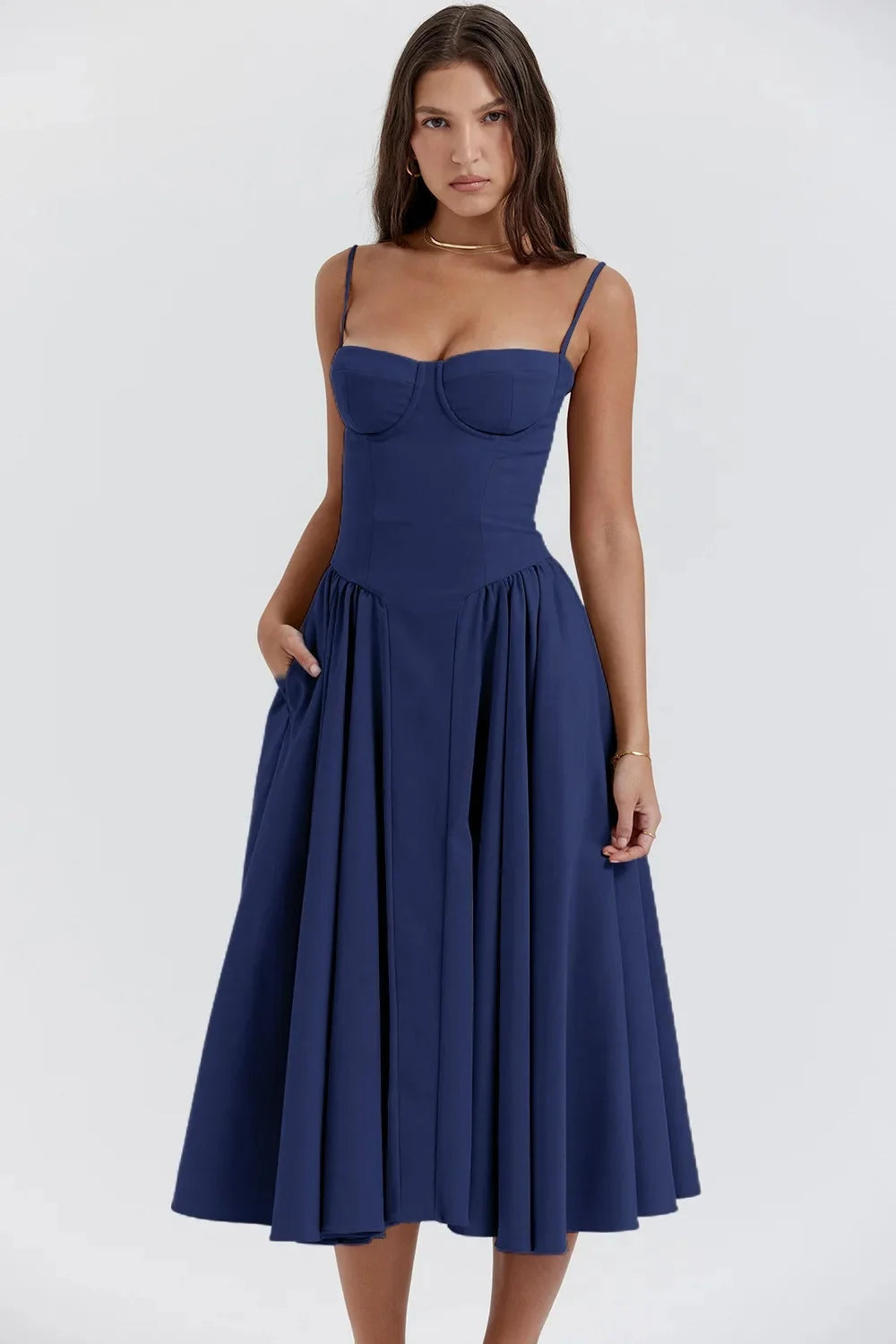 Women’s Strapless Cocktail Dress Midi