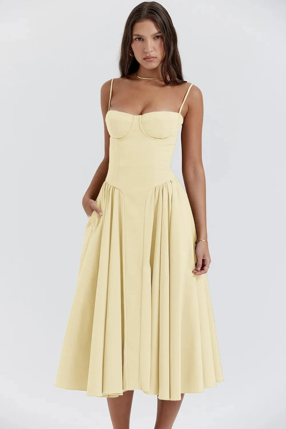 Women’s Strapless Cocktail Dress Midi