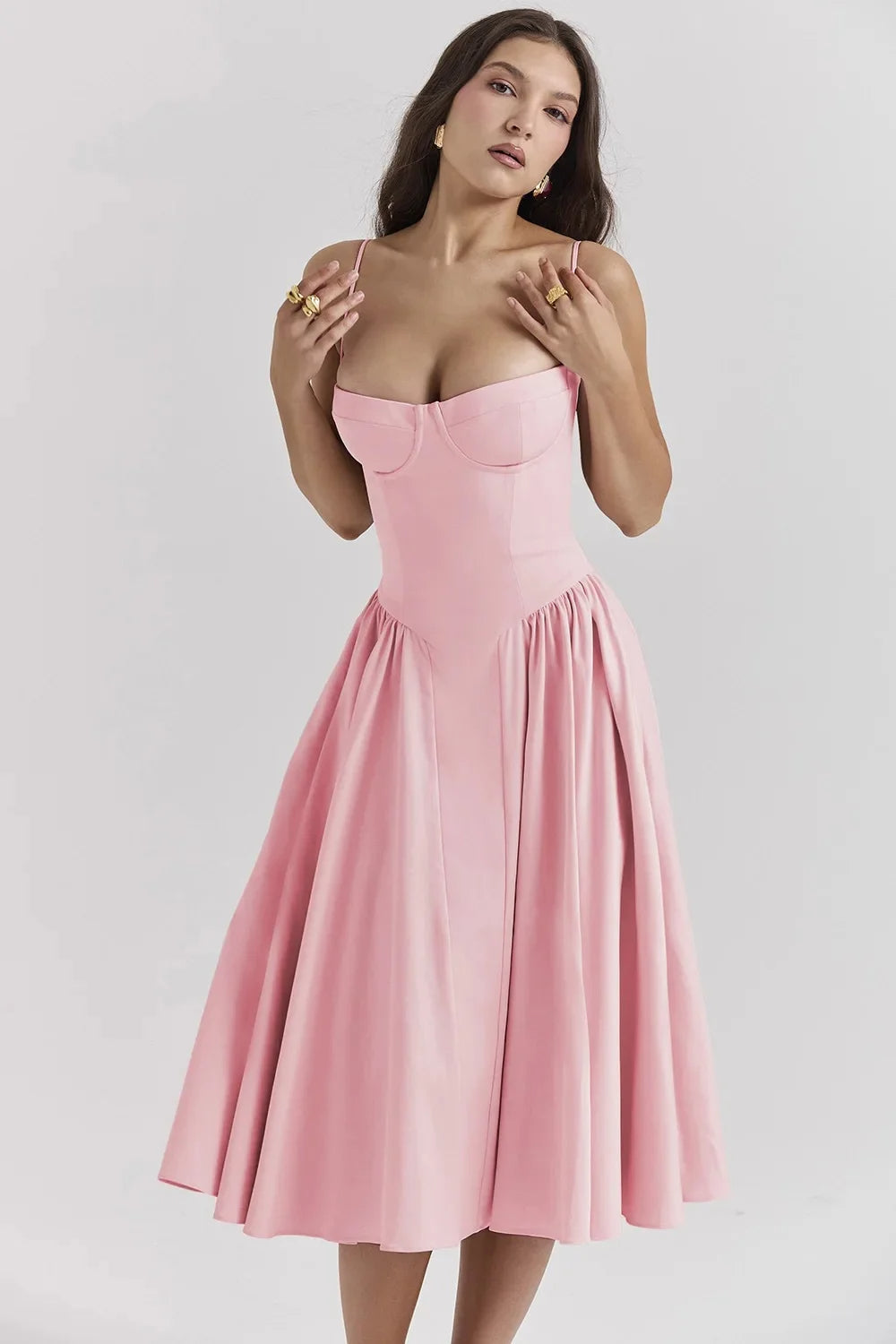 Women’s Strapless Cocktail Dress Midi