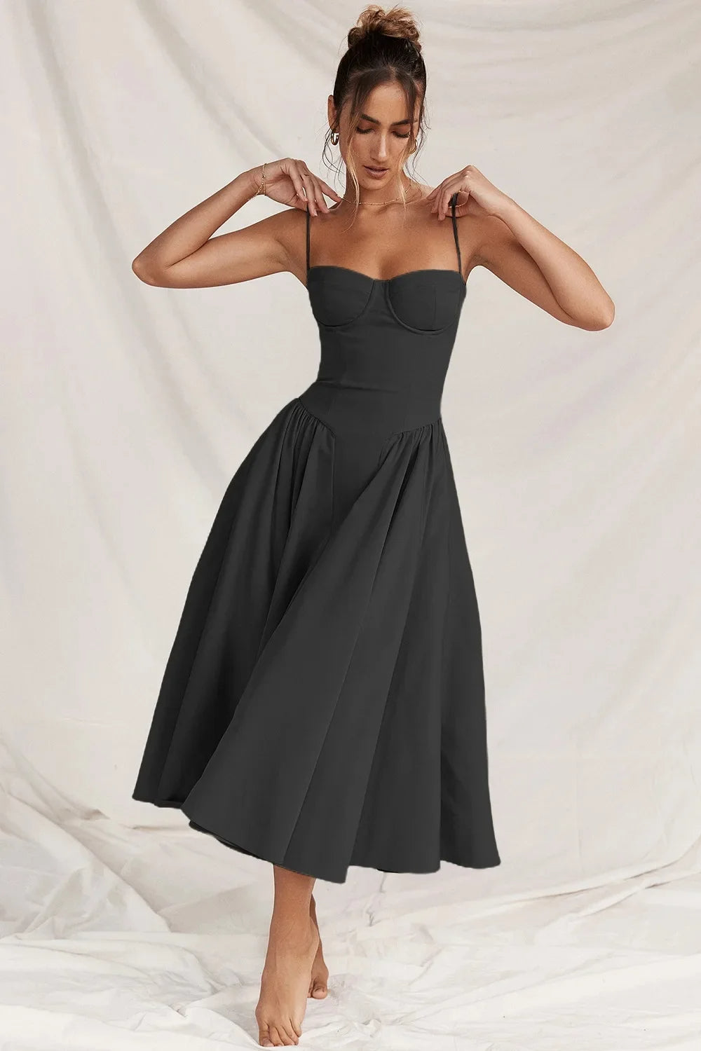 Women’s Strapless Cocktail Dress Midi