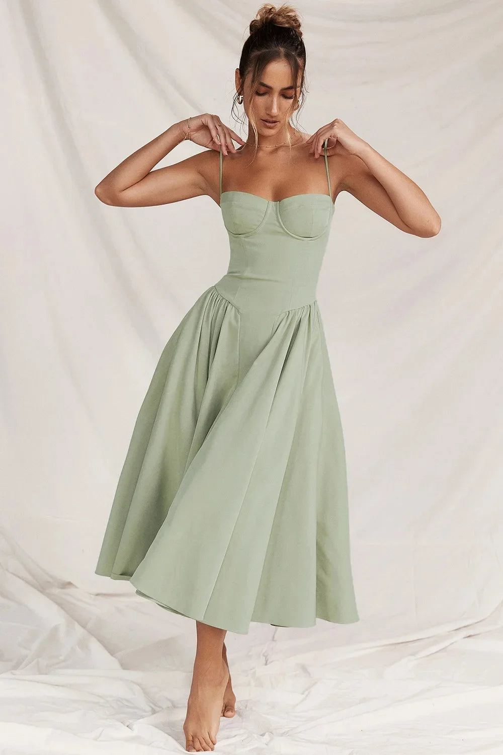 Women’s Strapless Cocktail Dress Midi