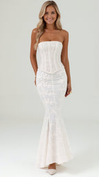 Women’s Strapless Mermaid Maxi Dress