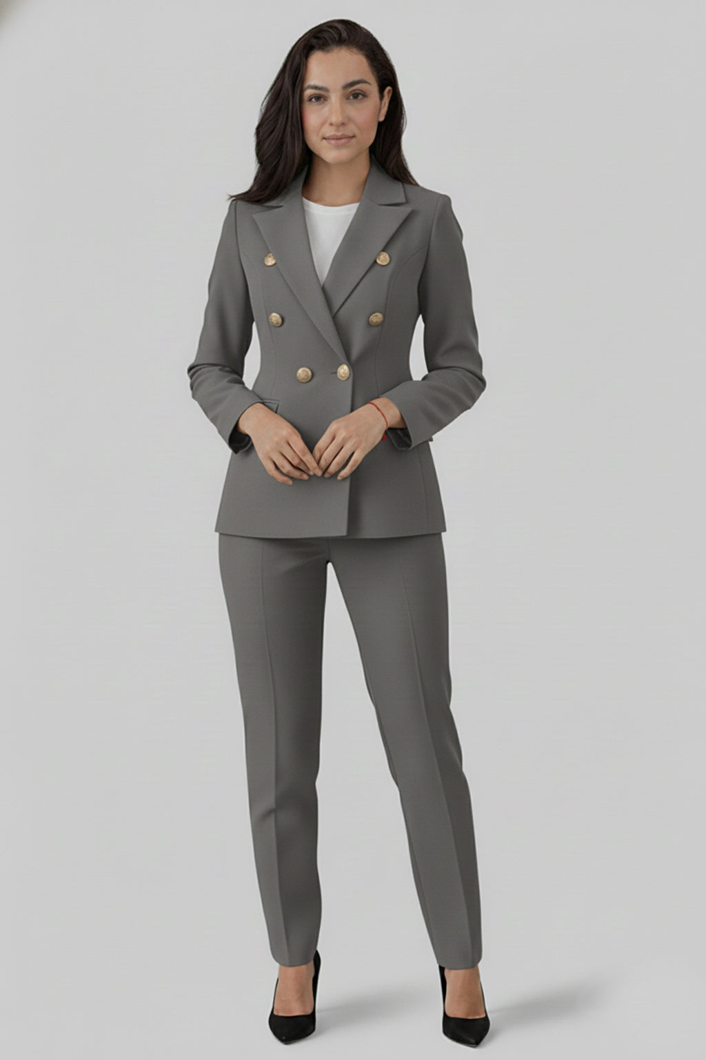 Women’s Tailored Suit Set Double Breasted Blazer