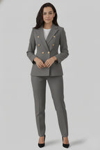 Women’s Tailored Suit Set Double Breasted Blazer