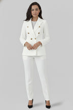 Women’s Tailored Suit Set Double Breasted Blazer