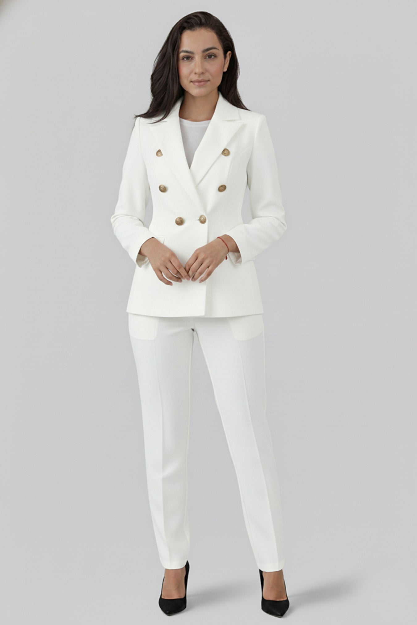 Women’s Tailored Suit Set Double Breasted Blazer