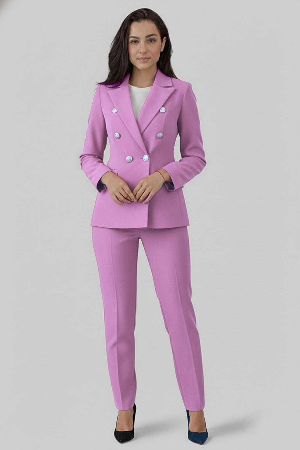 Women’s Tailored Suit Set Double Breasted Blazer