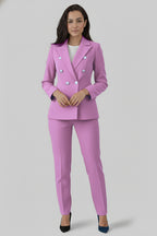 Women’s Tailored Suit Set Double Breasted Blazer