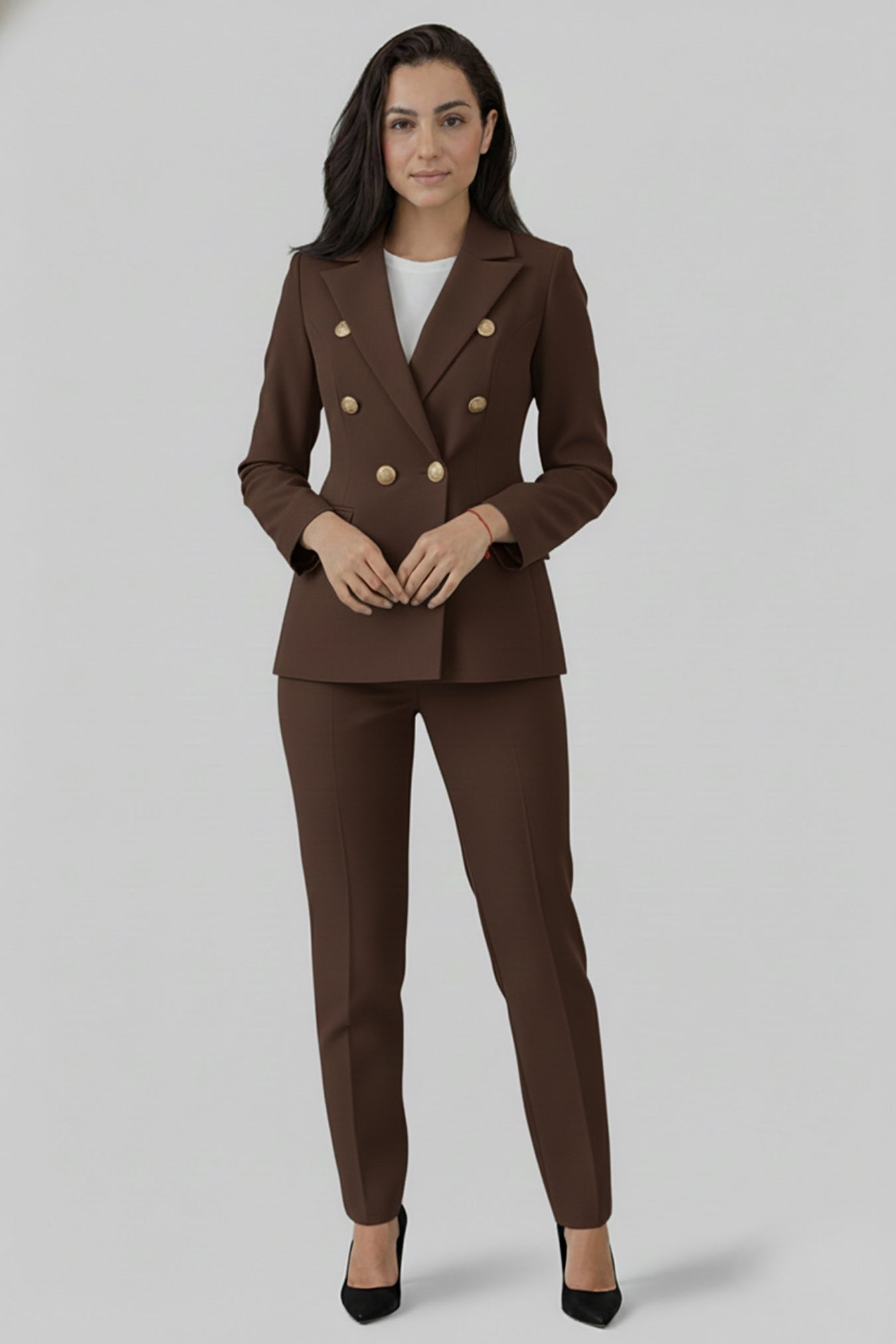 Women’s Tailored Suit Set Double Breasted Blazer