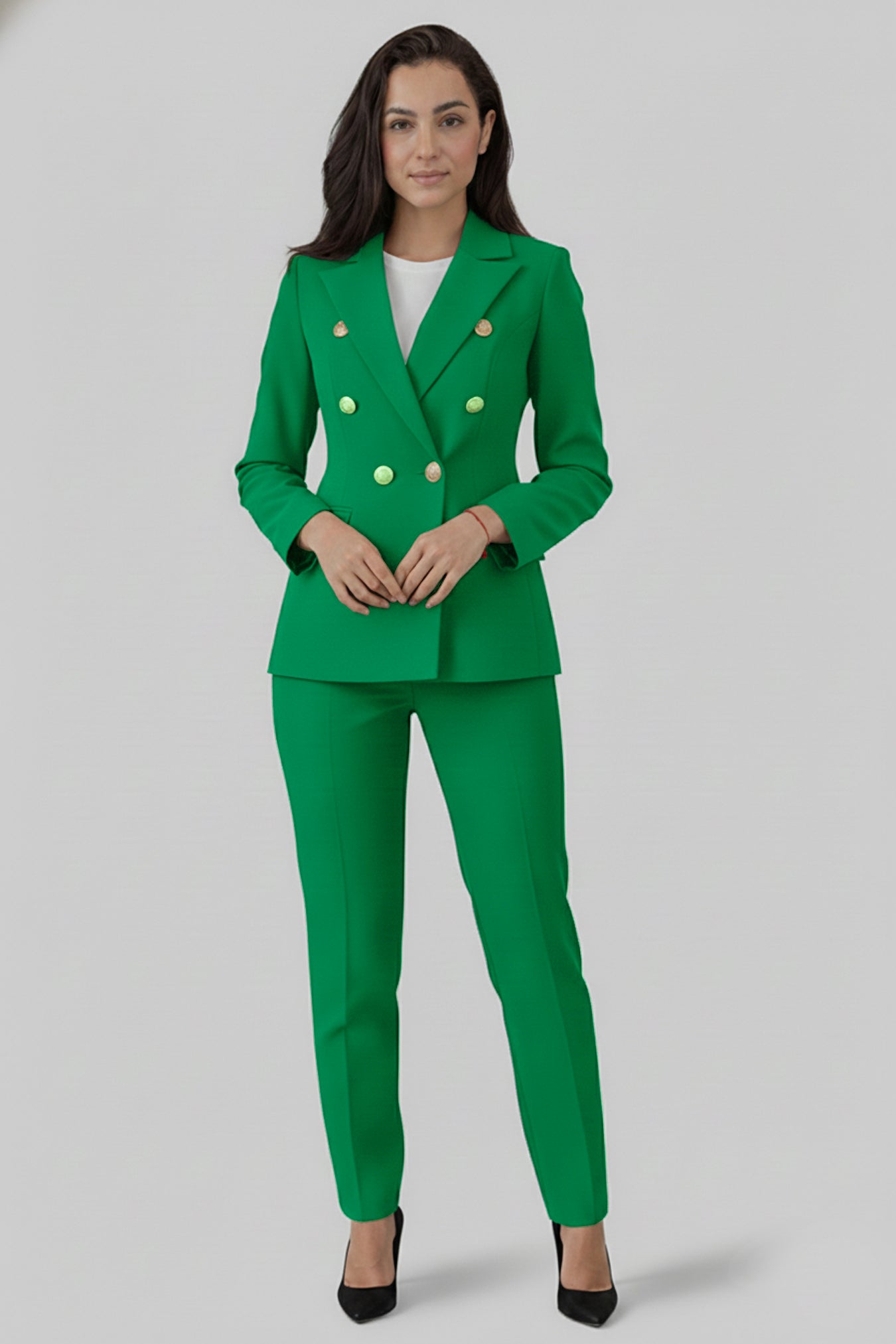 Women’s Tailored Suit Set Double Breasted Blazer