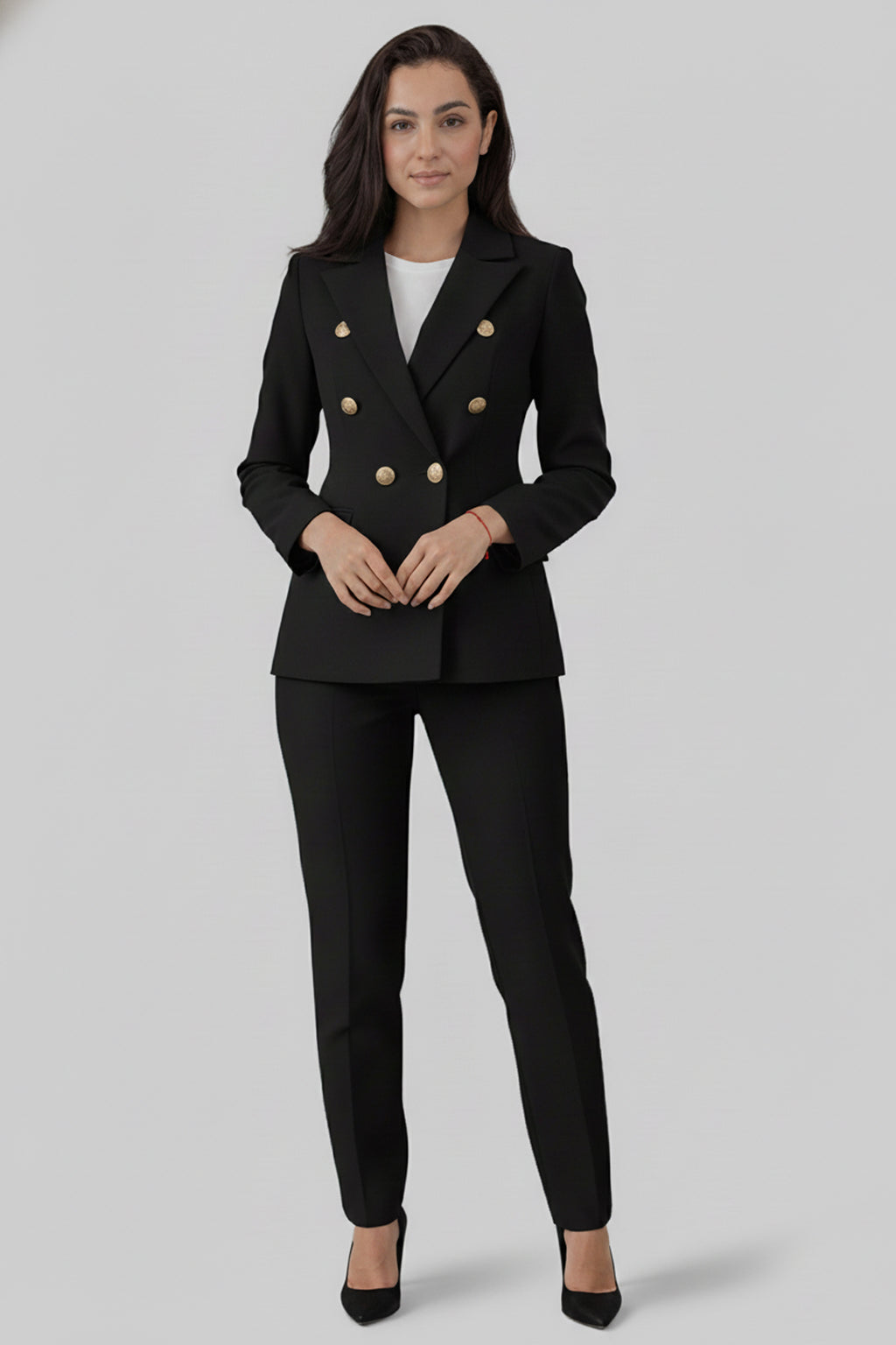 Women’s Tailored Suit Set Double Breasted Blazer