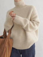 Women’s Turtleneck Knit Sweater Long Sleeve