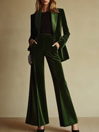 Women’s Two Piece Suit Wide Leg