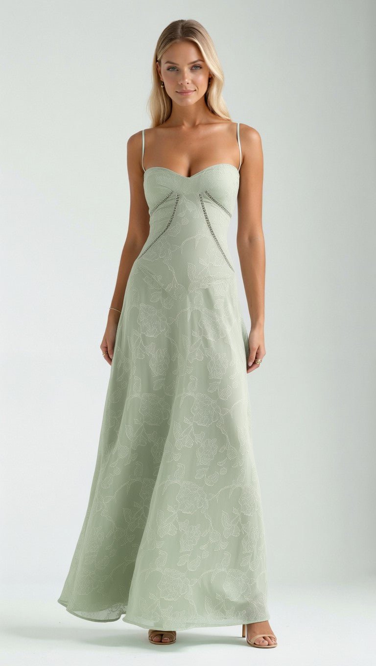 Women’s Wedding Guest Maxi Dress Sleeveless