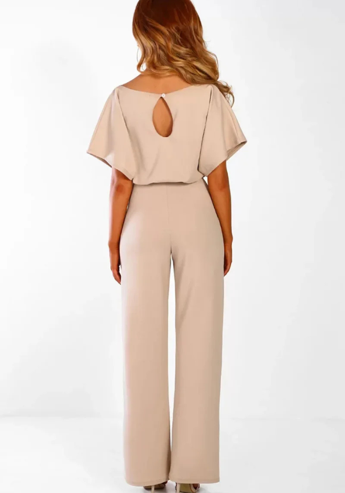 Women’s Wide Leg Jumpsuit Short Sleeve