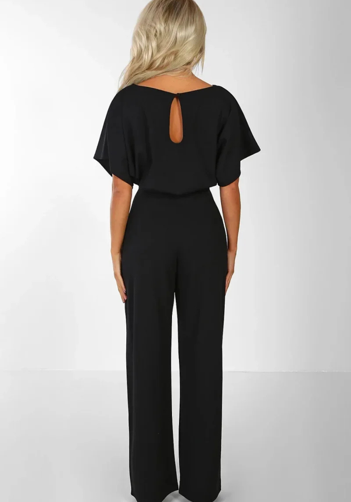 Women’s Wide Leg Jumpsuit Short Sleeve