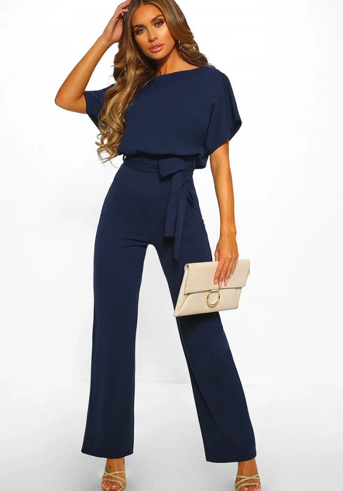 Women’s Wide Leg Jumpsuit Short Sleeve