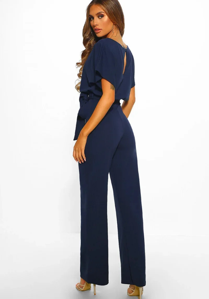 Women’s Wide Leg Jumpsuit Short Sleeve