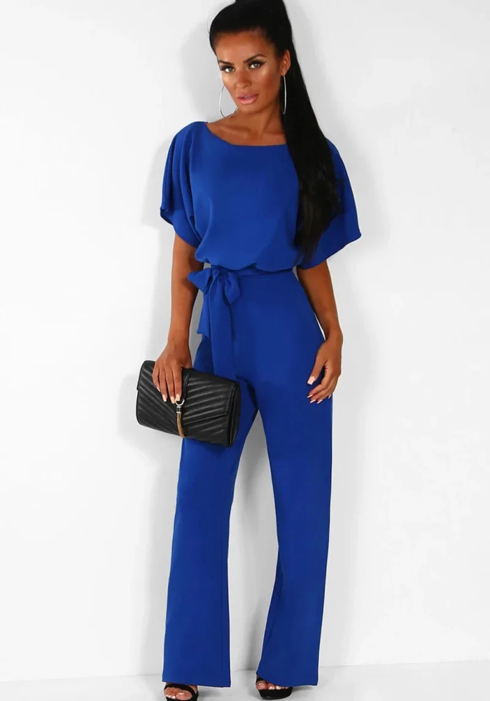 Women’s Wide Leg Jumpsuit Short Sleeve
