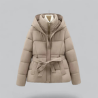 Women’s Winter Hooded Puffer Jacket Belted