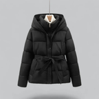 Women’s Winter Hooded Puffer Jacket Belted