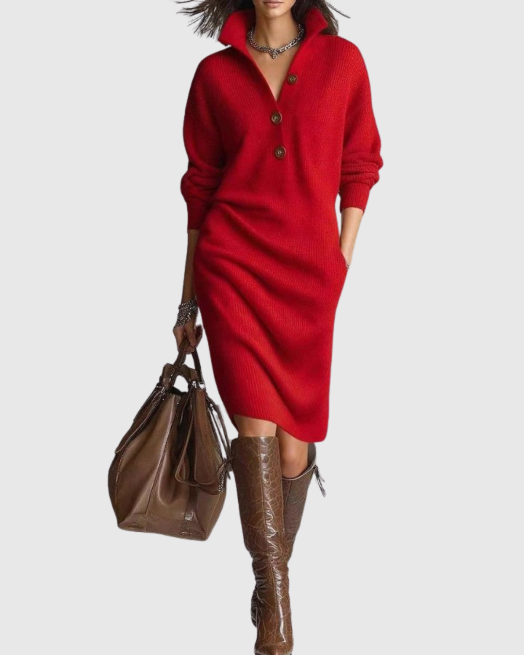 Women’s Winter Knit Midi Dress