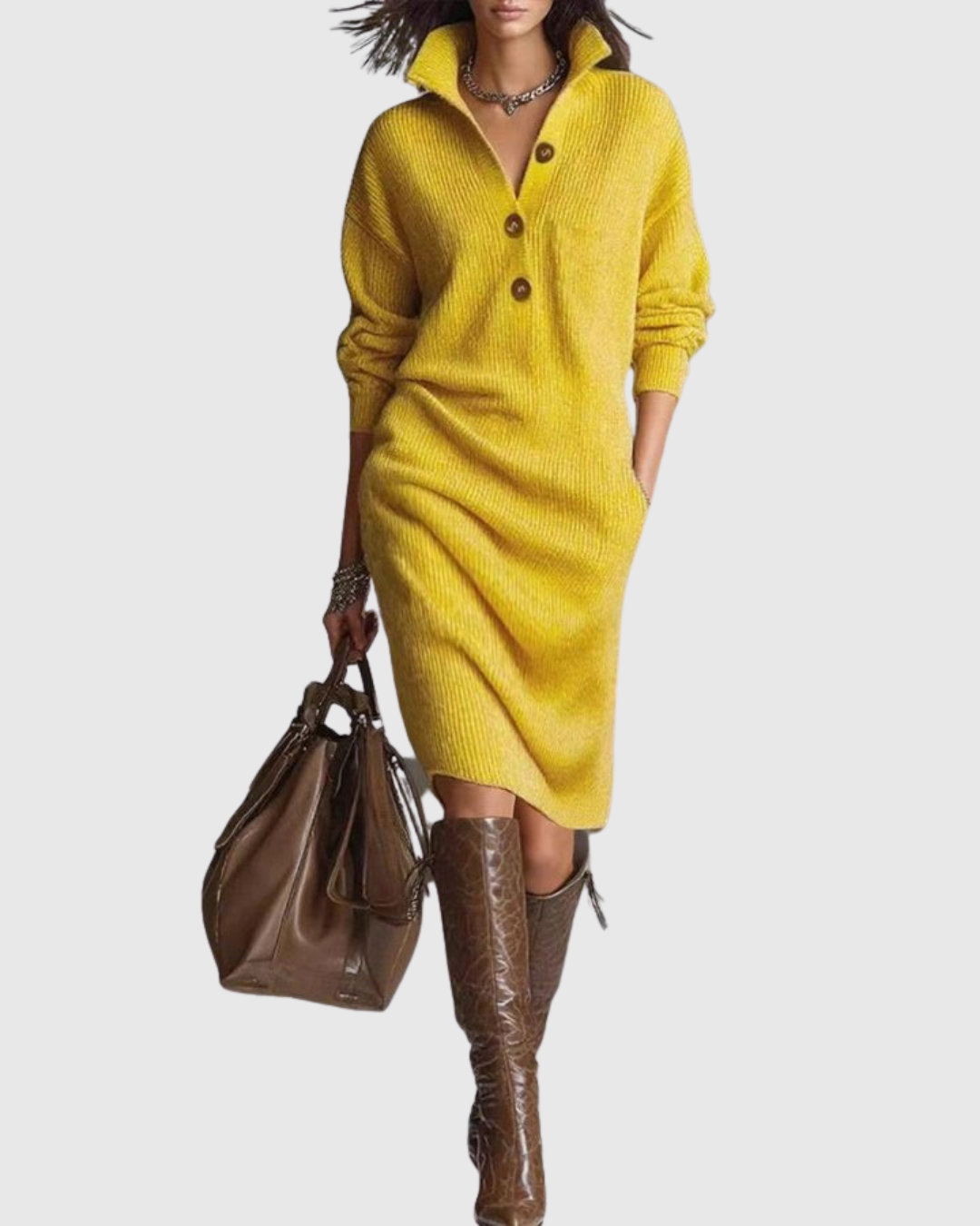 Women’s Winter Knit Midi Dress