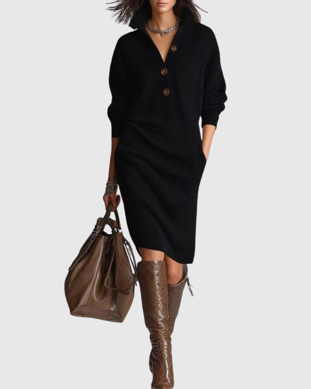 Women’s Winter Knit Midi Dress