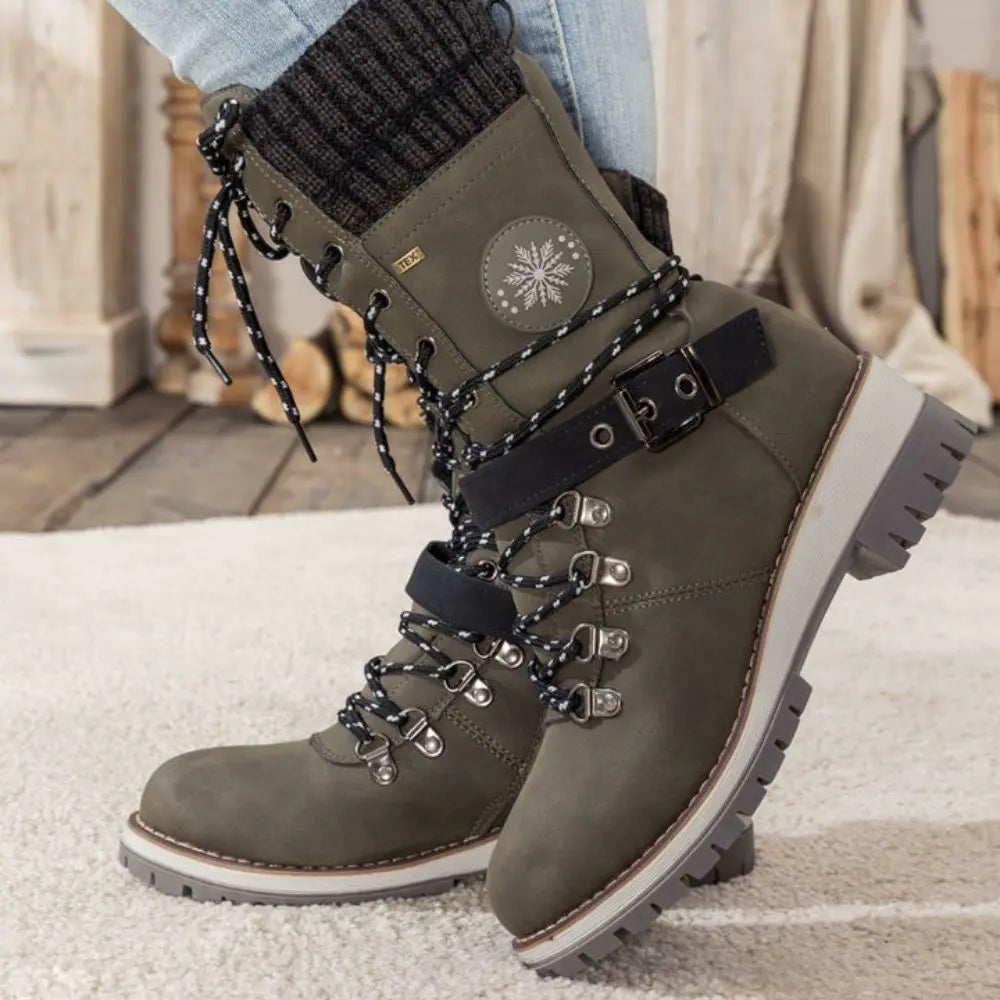 Women’s Winter Snow Boots Lace Up