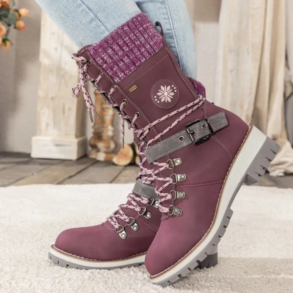 Women’s Winter Snow Boots Lace Up