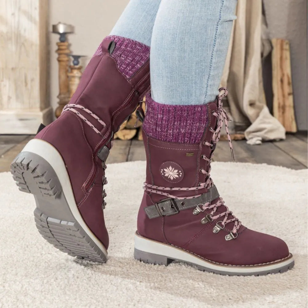 Women’s Winter Snow Boots Lace Up